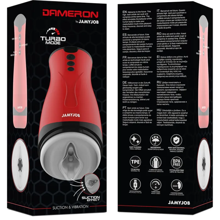Male Sex Toys JamyJob Dameron Rechargeable Sucking Vibrating Masturbator
