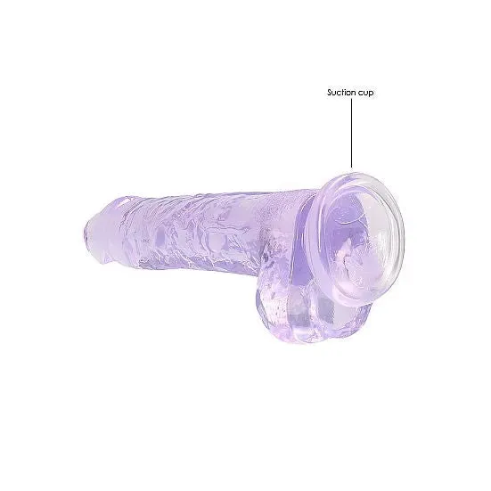 RealRock 8 Realistic Dildo With Balls Purple RealRock Female Sex Toys