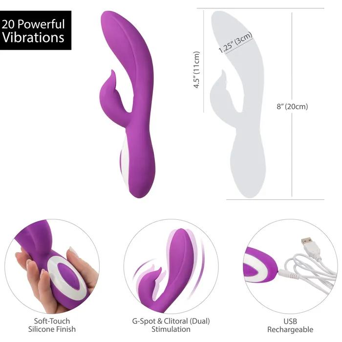 PL Vibrators Pure Love GSpot RabbitStyle Vibrator Purple