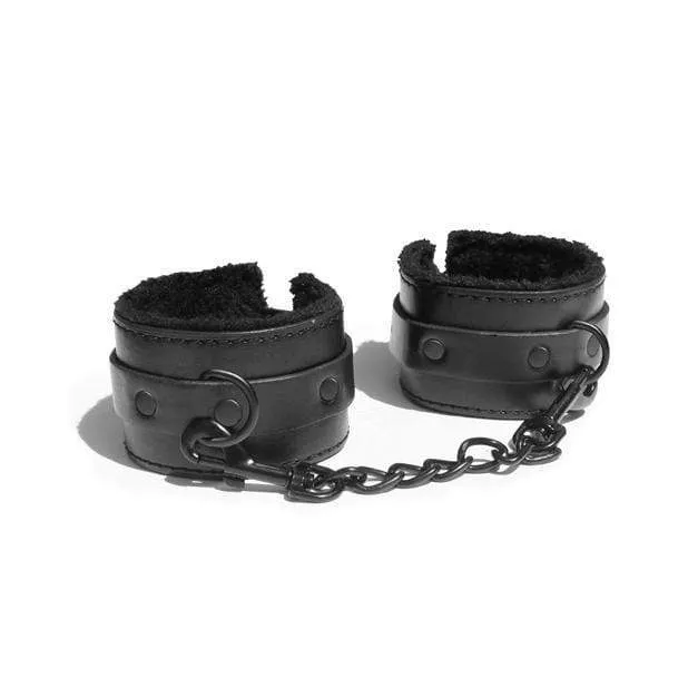 SM Sex Mischief Shadow Fur Handcuffs Black SM Anal