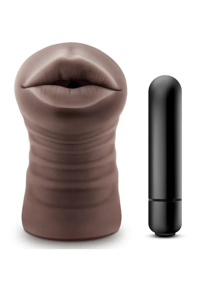Hot Chocolate Hot Chocolate Heather Vibrating Masturbator with Bullet Mouth Male Sex Toys