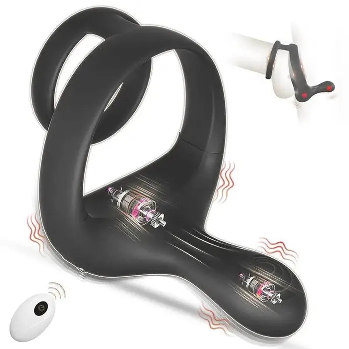 Inyarose Silicone Vibrating Cum Lock Ring Male Sex Toys