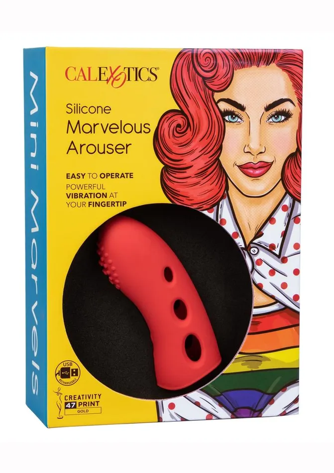 Mini Marvels Female Sex Toys Mini Marvels Marvelous Arouser Rechargeable Silicone Finger Vibrator
