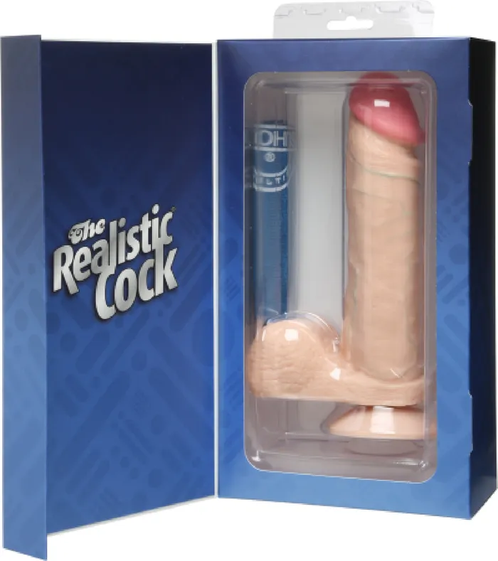 Dildos Doc Johnson Cock 8 With Removable VacULock Suction Cup Vanilla