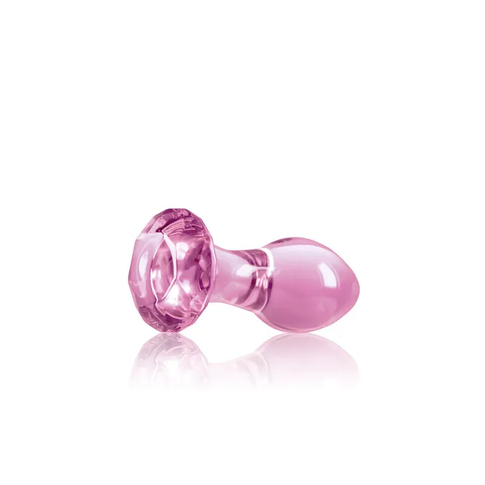 Anal NS Novelties Crystal Gem Pink Glass Butt Plug