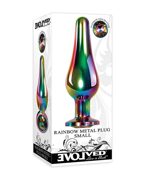 Evolved Male Sex Toys Rainbow Metal Anal Plug Small