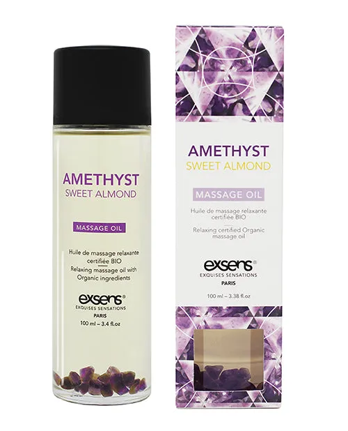 EXSENS of Paris Organic Massage Oil wStones Amethyst Sweet Almond Exsens Couples EXSENS of Paris Organic Massage Oil wStones Amethyst Sweet Almond Exsens Couples
