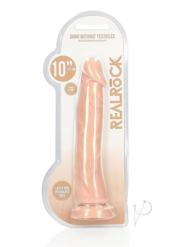 Female Sex Toys RealRock Skin Realistic Dildo 10in Vanilla Real Rock