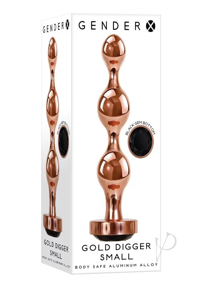 Gender X Anal Gender X Gold Digger Anal Plug Small Rose GoldBlack