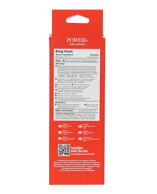 Intimate Enhancements Male Sex Toys Power Plus with Yohimbe Delay Cream For Men boxed 2oz Intimate Enhancements Male Sex Toys Power Plus with Yohimbe Delay Cream For Men boxed 2oz