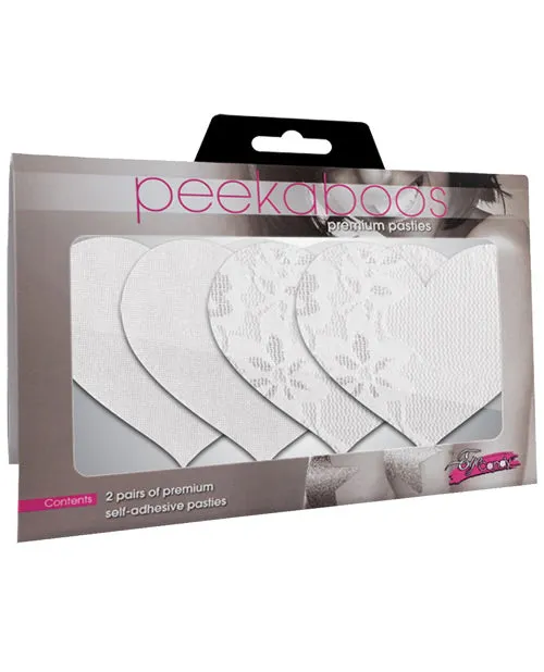 Luminous Hearts White Pack of 2 Peekaboos Male Sex Toys