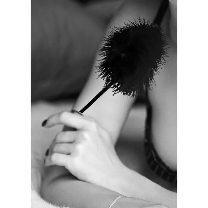 OUCH Black White Feather Tickler Shots Toys Anal