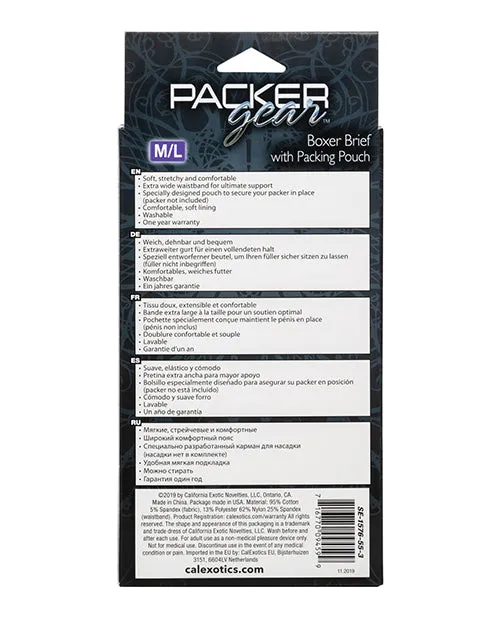 Packer Gear Boxer Brief with Packing Pouch ML Black Packer Gear Female Sex Toys