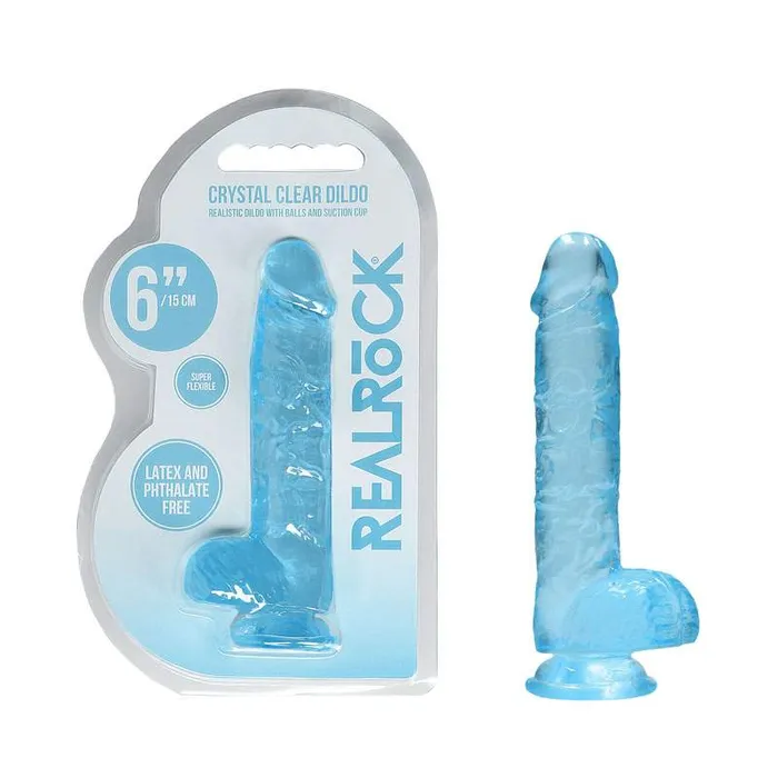 REALROCK 6 Inch Realistic Dildo With Balls Shots Toys Female Sex Toys