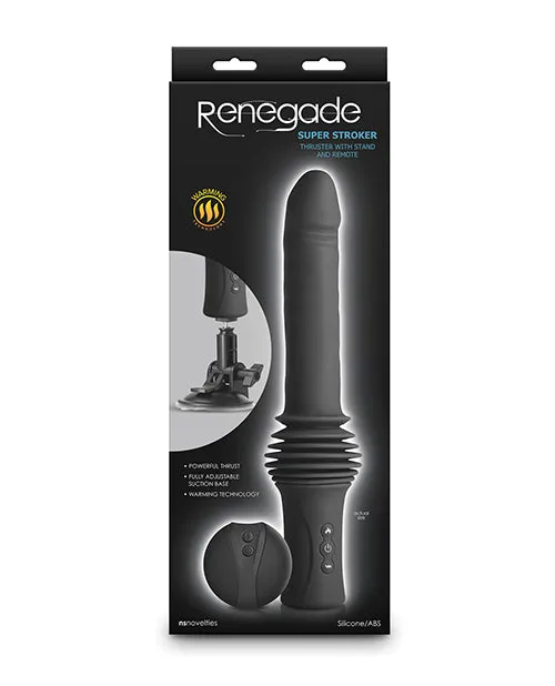 Renegade Female Sex Toys Renegade Super Stroker Rechargeable Silicone Thrusting Vibrator with Suction Cup Black Renegade Female Sex Toys Renegade Super Stroker Rechargeable Silicone Thrusting Vibrator with Suction Cup Black