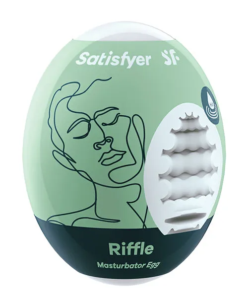 Satisfyer Masturbator Egg Riffle Light Green Satisfyer Male Sex Toys