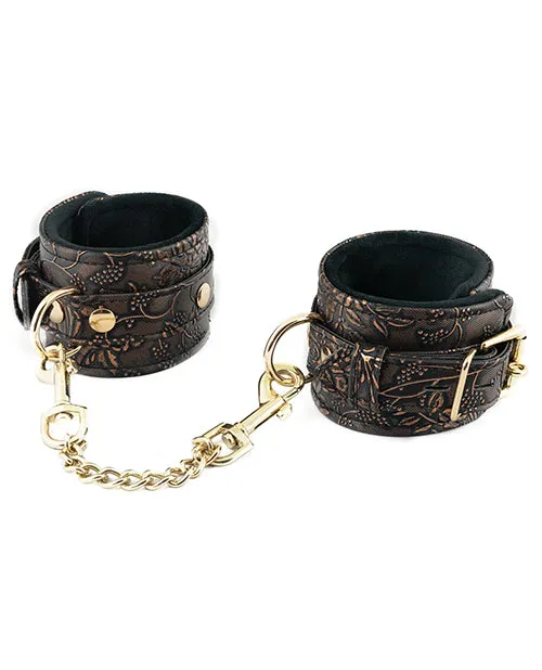 Spartacus Faux Fur Lining Ankle Restraints Brown Floral Print Spartacus Male Sex Toys Spartacus Faux Fur Lining Ankle Restraints Brown Floral Print Spartacus Male Sex Toys