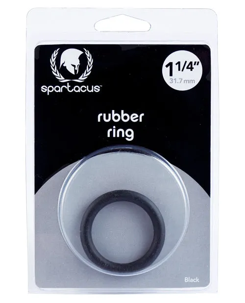 Spartacus Male Sex Toys Spartacus 125 Rubber Cock Ring Black