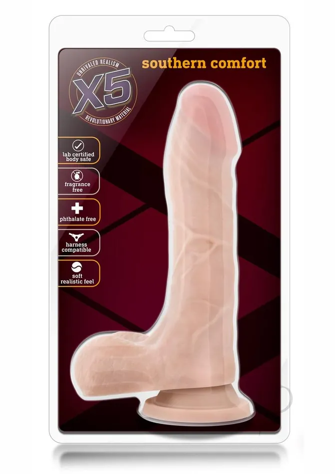 X5 Dildos X5 Southern Comfort Dildo with Balls 85in Vanilla