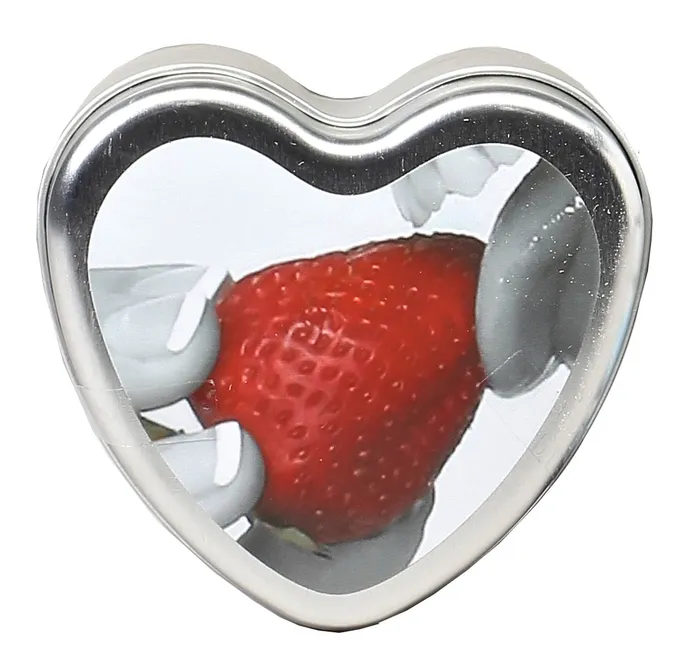 Anal Earthly Body Edible Heart Candle Strawberry 4 Oz