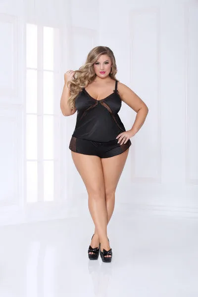 Anal Seven Til Midnight Smooth Operator Cami Set STM11003X Black 34X H