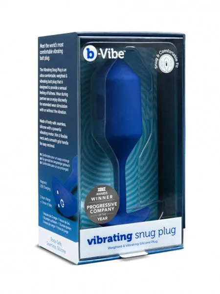 BVibe Male Sex Toys Vibrating Snug Plug XL Navy