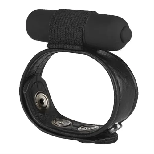 Dildos The Macho Collection Snapon Vibro Cock and Ball Strap Black Nasstoys