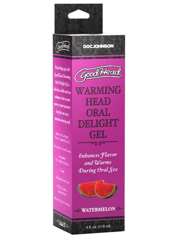 Doc Johnson Enhancers GoodHead Warming Head Oral Delight Gel Watermelon 4 fl oz Doc Johnson Enhancers GoodHead Warming Head Oral Delight Gel Watermelon 4 fl oz