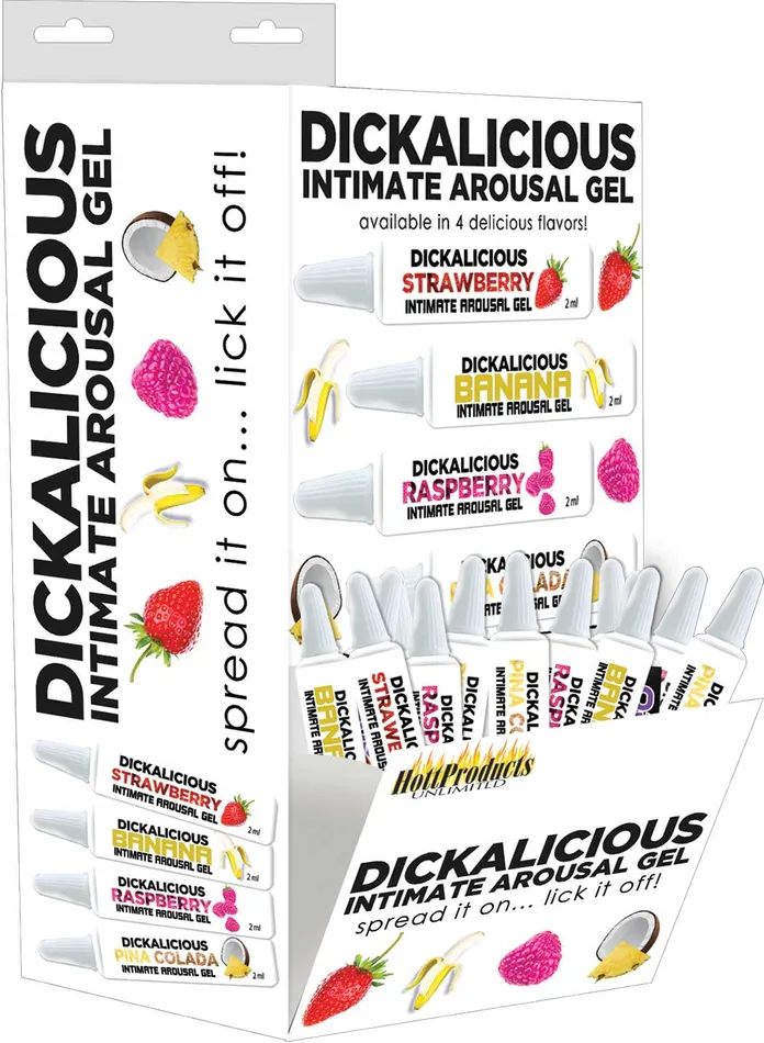 Hott Products Vibrators Dickalicious 2ml Tubes Wall Mount 144 Pc Display
