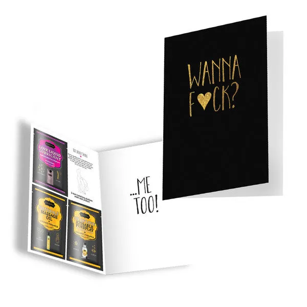 Naughty Notes Greeting Card Wanna Fck Kama Sutra Products Vibrators