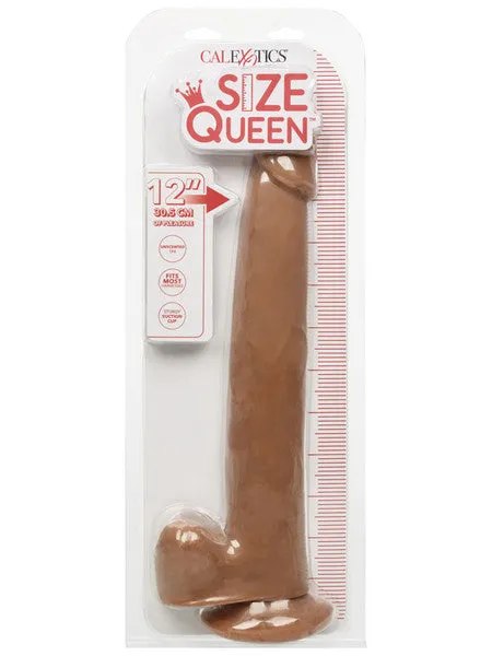 Size Queen 12 in305 CM Brown CalExotics Female Sex Toys