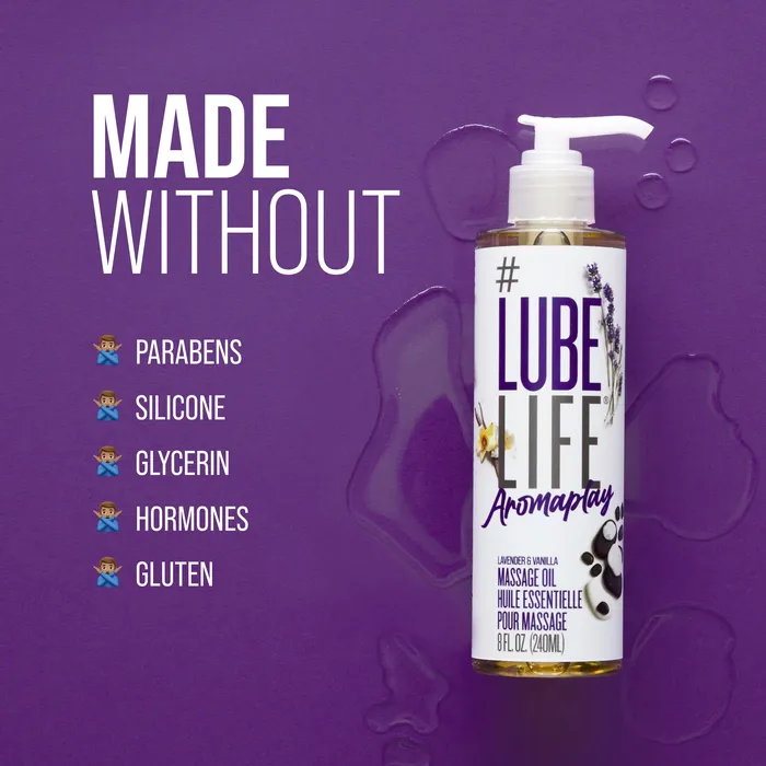 Couples Lubelife Aromaplay Lavender and Vanilla Massage Oil