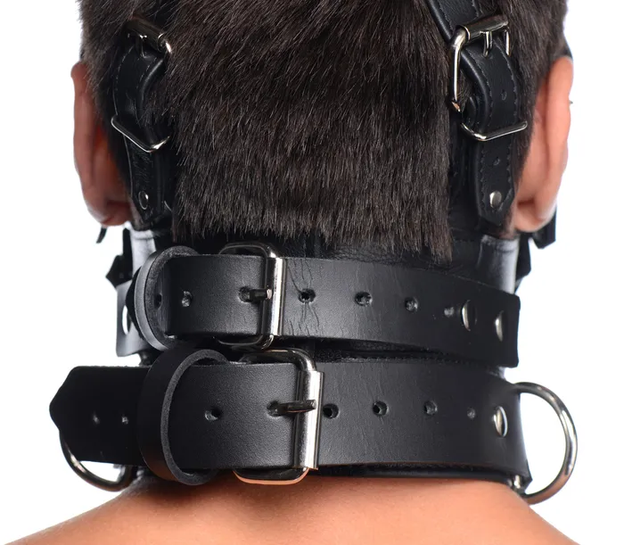 Leather Head Harness with Removeable Gag XR Brands Female Sex Toys