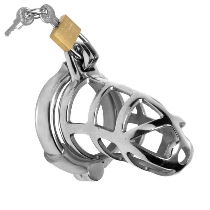 Male Sex Toys Detained Stainless Steel Chastity Cage XR Brands