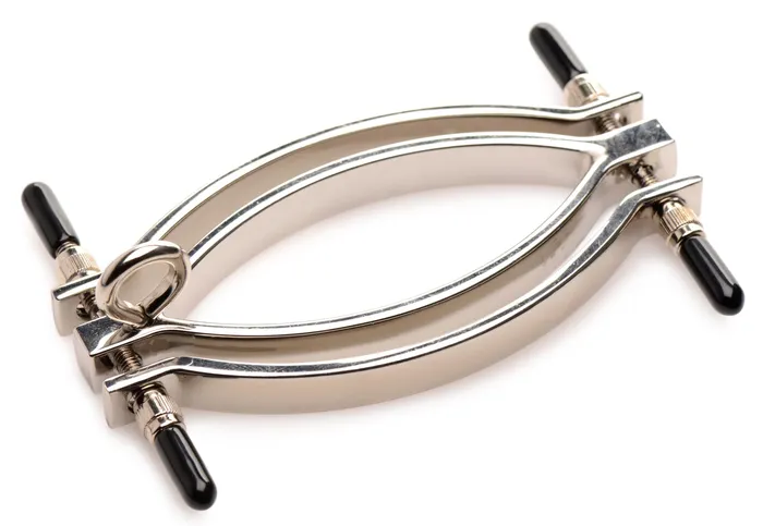 Male Sex Toys XR Brands Adjustable Pussy Clamp with Leash