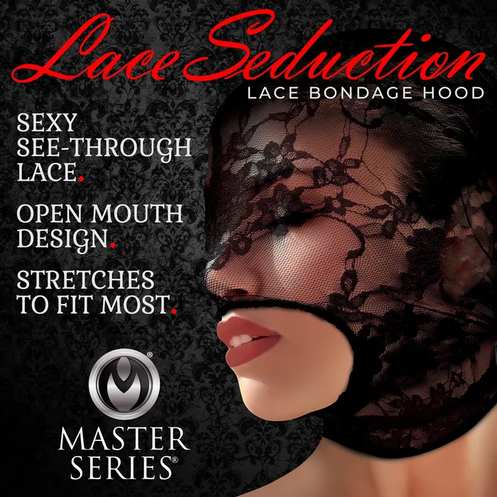 XR Brands Couples Lace Seduction Bondage Hood