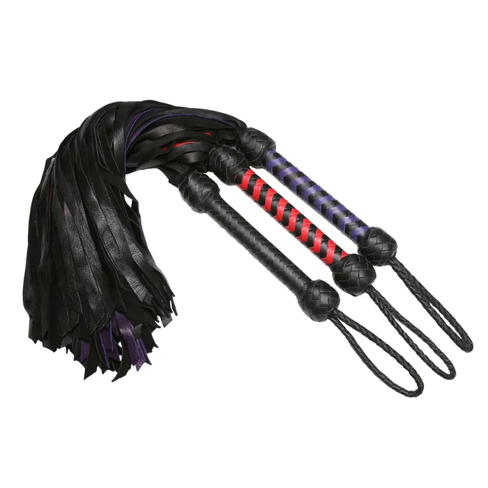 XR Brands Restraints Strict Leather Premium Deerskin Flogger Black