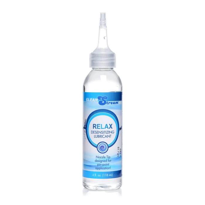 XR Brands Sexual Health Wellbeing Relax Desensitizing Lubricant With Nozzle Tip 4 oz