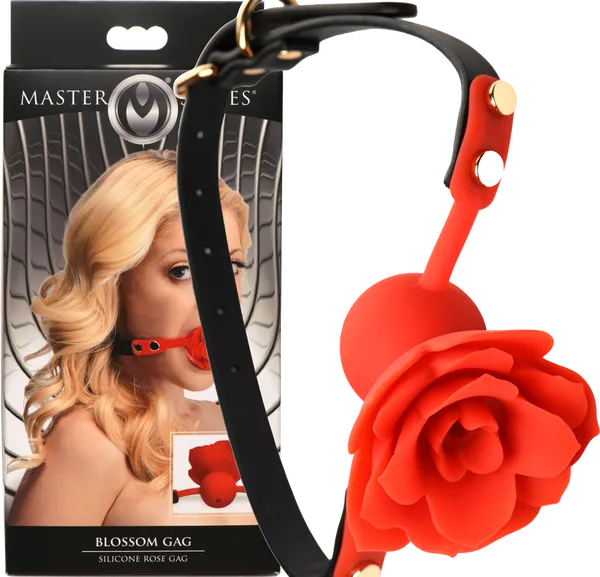 Xr Brands Vibrators Blossom Gag Silicone Rose Gag